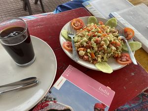 Vegan cauliflower tabouleh   at Brown Bread Bakery in Varanasi