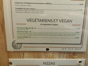 Vegan options at La Rotonde in Morzine