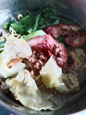 Wanton noodles soup $5 at V4Vegetarian 無極齋 in West Singapore