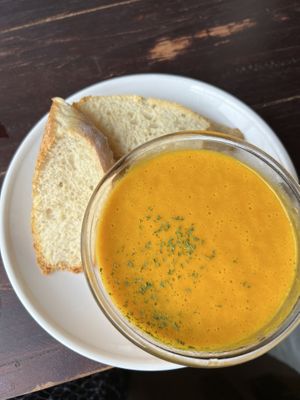 Pumpkin soup   at Gecko in Muang Ngoy