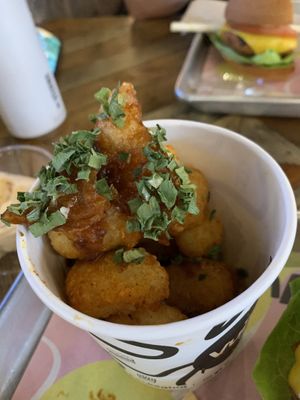 ‘CRACKLING’ TOTS ⭐️ amazing!!!  at The Vurger Co - Canary Wharf in East London