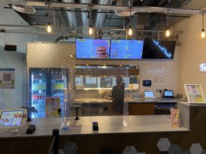 Till area  at The Vurger Co - Canary Wharf in East London