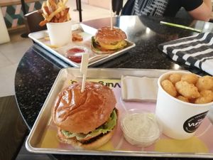 New York melt burger at The Vurger Co - Canary Wharf in East London