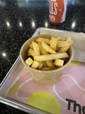 Fries and beer   at The Vurger Co - Canary Wharf in East London
