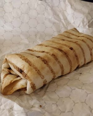 Caribbean jackfruit wrap at The Vurger Co - Canary Wharf in East London