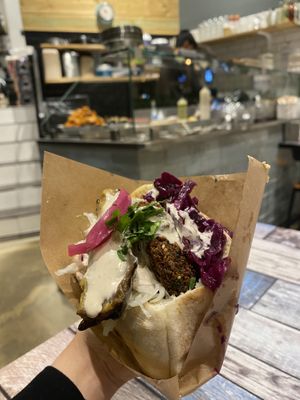 Pita falafel  at Pita Paris in Paris