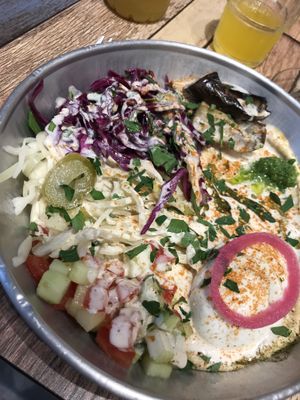 Sabich authentique dish - comes with warm fluffy pita bread 🤤 at Pita Paris in Paris