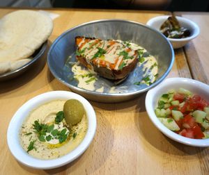 Baked sweet potato at Pita Paris in Paris