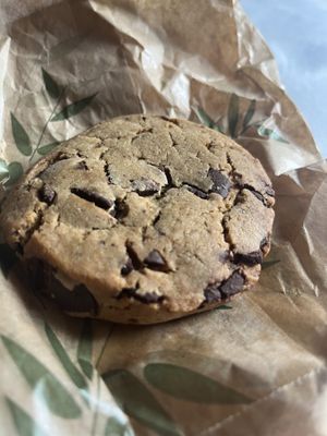 Vegan choc chip cookie   at Organic market in Barcelona
