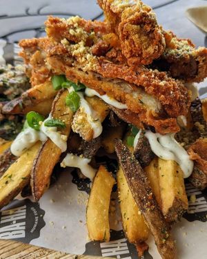 Chick'n and chips at BA-HA in Birmingham