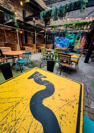Outdoor seating area available to enjoy BA-HA at The Rainbow at BA-HA in Birmingham