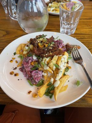 parmesan chickn (had started eating)  at BA-HA in Birmingham