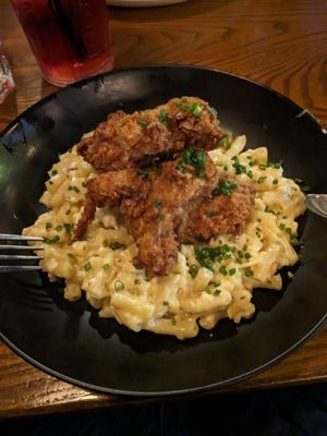 Mac'n'cheese with chick'n at BA-HA in Birmingham