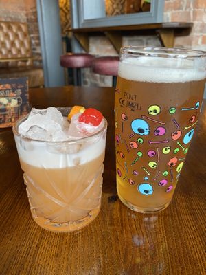 Whiskey sour and a pint   at BA-HA in Birmingham