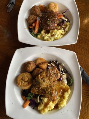 Sunday lunch. Nut loaf and braised jackfruit which were both very tasty.   at BA-HA in Birmingham