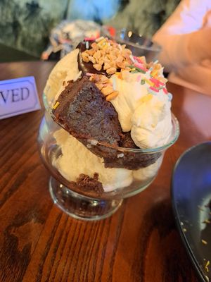 Chocolate brownie sundae at BA-HA in Birmingham