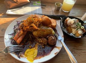 The King of Roasts with a side of extra roasties.  Another delicious meal from Ba-Ha, in lovely surroundings with lovely staff.  My fave Brum eatery.  #Veganuary at BA-HA in Birmingham