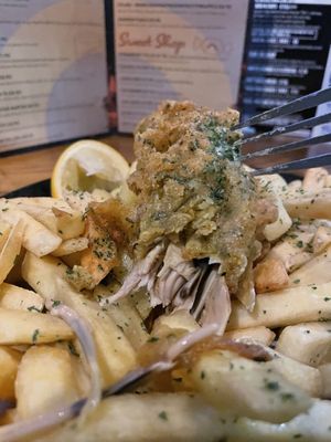 Bish texture - made with banana blossom  at BA-HA in Birmingham