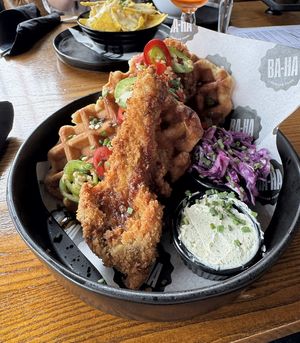 Chickn and waffle  at BA-HA in Birmingham