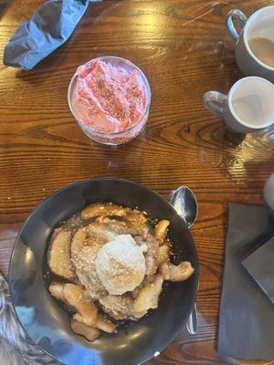 Apple toffee waffle and strawberry moose delight   at BA-HA in Birmingham