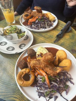 King Roast & broccoli & cauliflower with che*se  at BA-HA in Birmingham