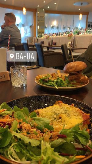 The lasagna and the burger at BA-HA in Birmingham