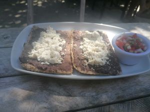 Vegan Molletes at Orgánico in Merida