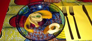 Crepes di ceci, purea di zucca e mele disidratate con marmellata at InOsteria Cucina Vegetariana in Marostica