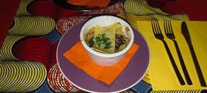 Sformato di funghi e formaggio vegetale at InOsteria Cucina Vegetariana in Marostica