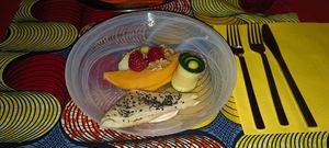 Involtino di pasta fillo croccante, frutta e verdura at InOsteria Cucina Vegetariana in Marostica