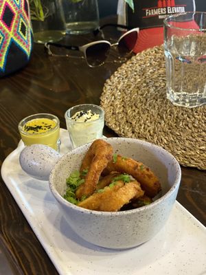 Onion Rings at The Vegan Lab in Dahab