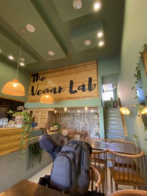Interior Dining Room w functional A/C.  at The Vegan Lab in Dahab
