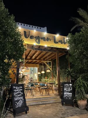 That night when the cops came & the manager forced me to pay & accept food I literally couldn’t eat. I won’t post photos of the cop & such to save them face, but it happened.  at The Vegan Lab in Dahab