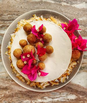 Raw Lemon Cake with Coconut Shea Truffles at The Vegan Lab in Dahab