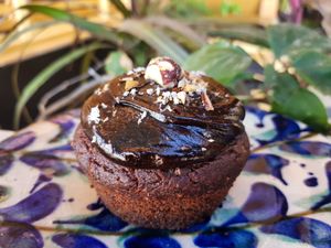 Daily baked, glutenfree cupcake. at The Vegan Lab in Dahab