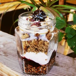 Epic glutenfree trifle. at The Vegan Lab in Dahab