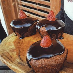 Glutenfree cupcake topped with homemade sugarfree Notella. at The Vegan Lab in Dahab