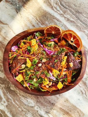 Organic Tempeh Thai Salad at The Vegan Lab in Dahab