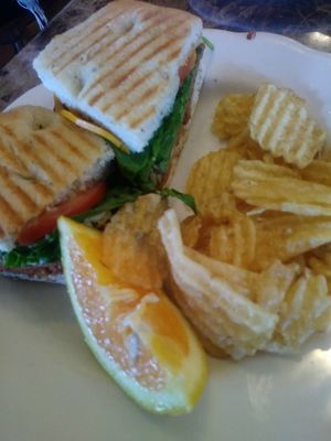 Field roast panini at Once Upon A Thyme in Chehalis