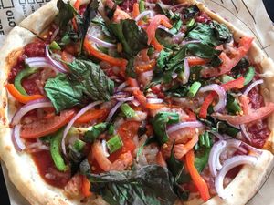 Vegan pizza at Rapid Fired Pizza in Spartanburg