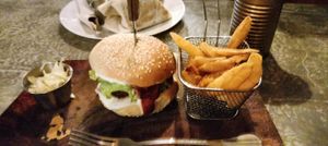 This place has vegan burgers and they are good. at Smooth Cafe in Moalboal