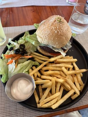 El Picante Burger  at Smooth Cafe in Moalboal