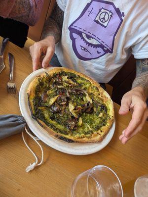 Vegan pizza at Proove Pizza in Sheffield