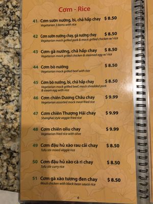 Menu 3 at Flower Lantern in Toronto