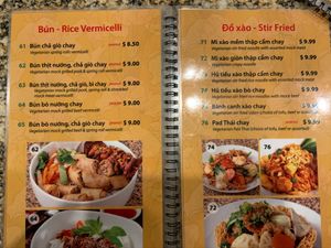 Menu 4 at Flower Lantern in Toronto