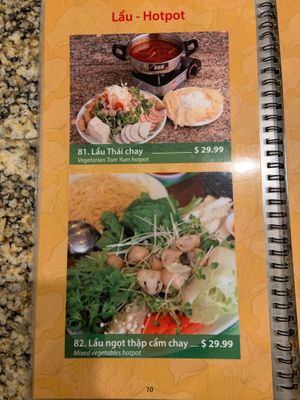 Menu 5 at Flower Lantern in Toronto