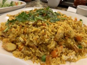 Shanghai style fried rice at Flower Lantern in Toronto