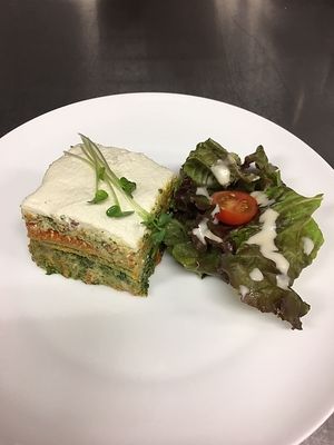 Lasagna with salad (Raw vegan) at Cloud8 in Maizuru