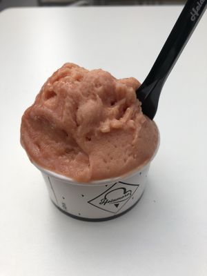 vegan guava sorbet  at Helamore - Munguia in Gran Canaria