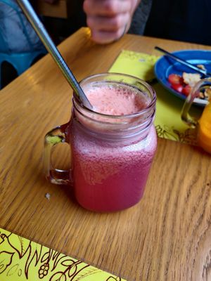 natural juice at Semente - Art - Coffee & Plant Based Food in Braga